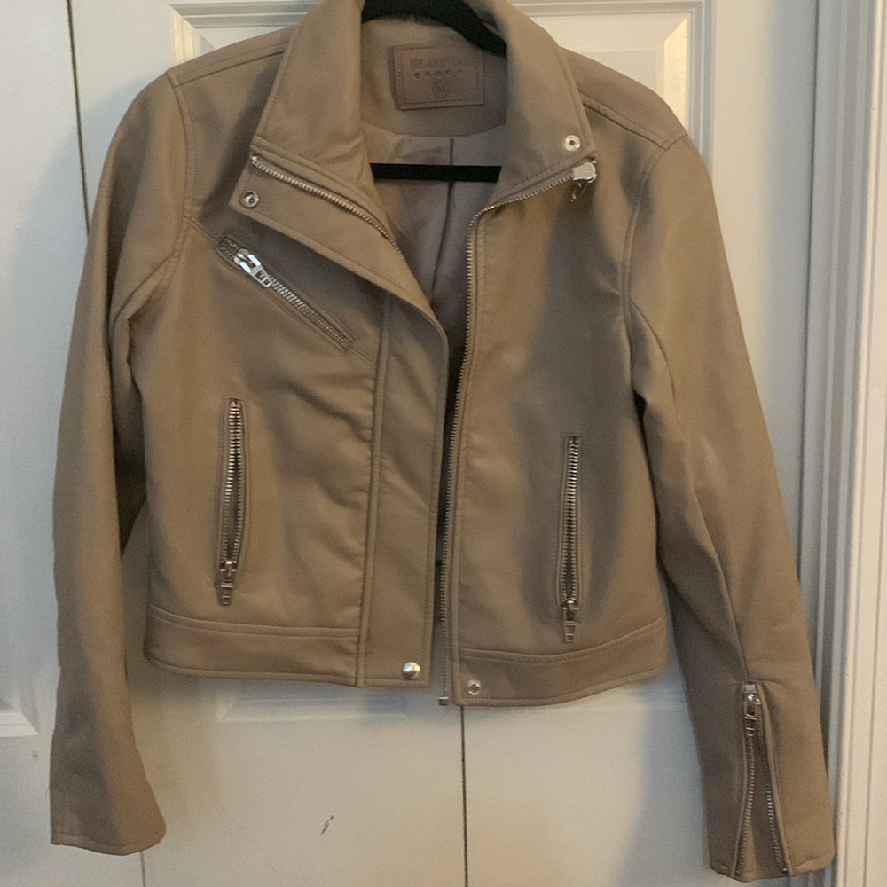 Tan leather jacket